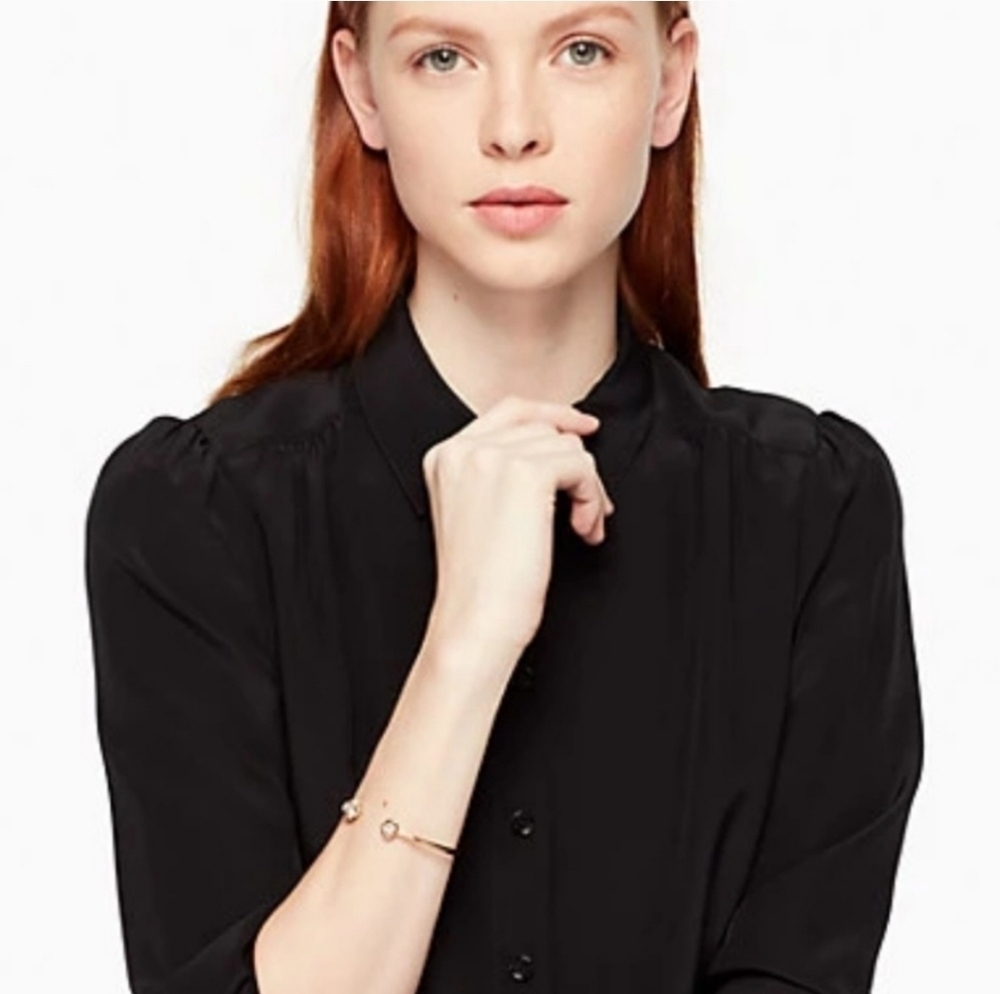 💛▪️Kate Spade▪️ lady marmalade gold-tone hinge cuff bracelet - Picture 2 of 6